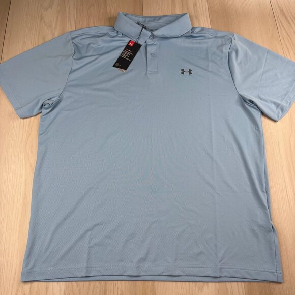 Under Armour Men's Blue Classic Short Sleeve Loose Performance Polo Shirt XXL - Picture 1 of 12